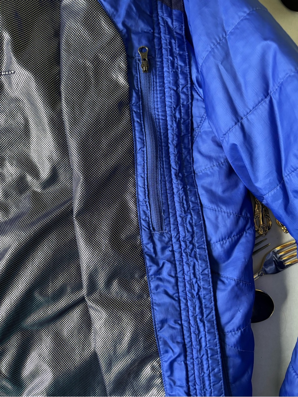 Columbia Omni-Heat Women's Quilted Puffer Jacket Size 1X Blue Full Zip - Picture 8 of 11